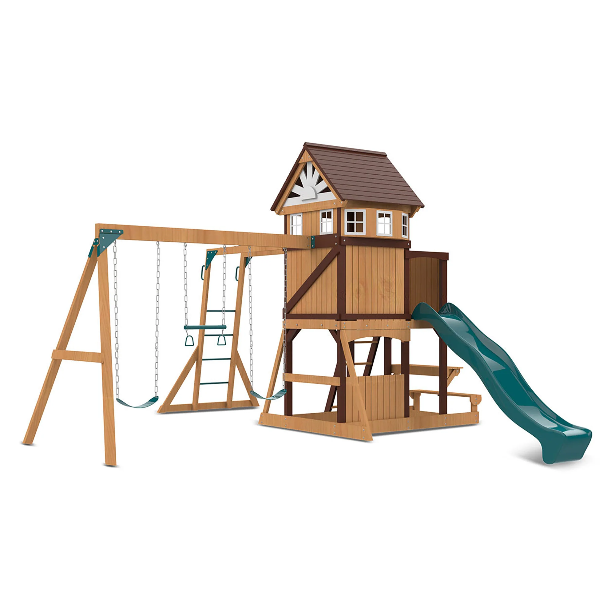 Lifespan Kids Meer Brook Play Centre Set with 2.2m Green Slide - Image 13