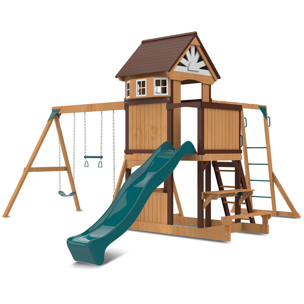 Lifespan Kids Meer Brook Play Centre Set with 2.2m Green Slide - Image 2