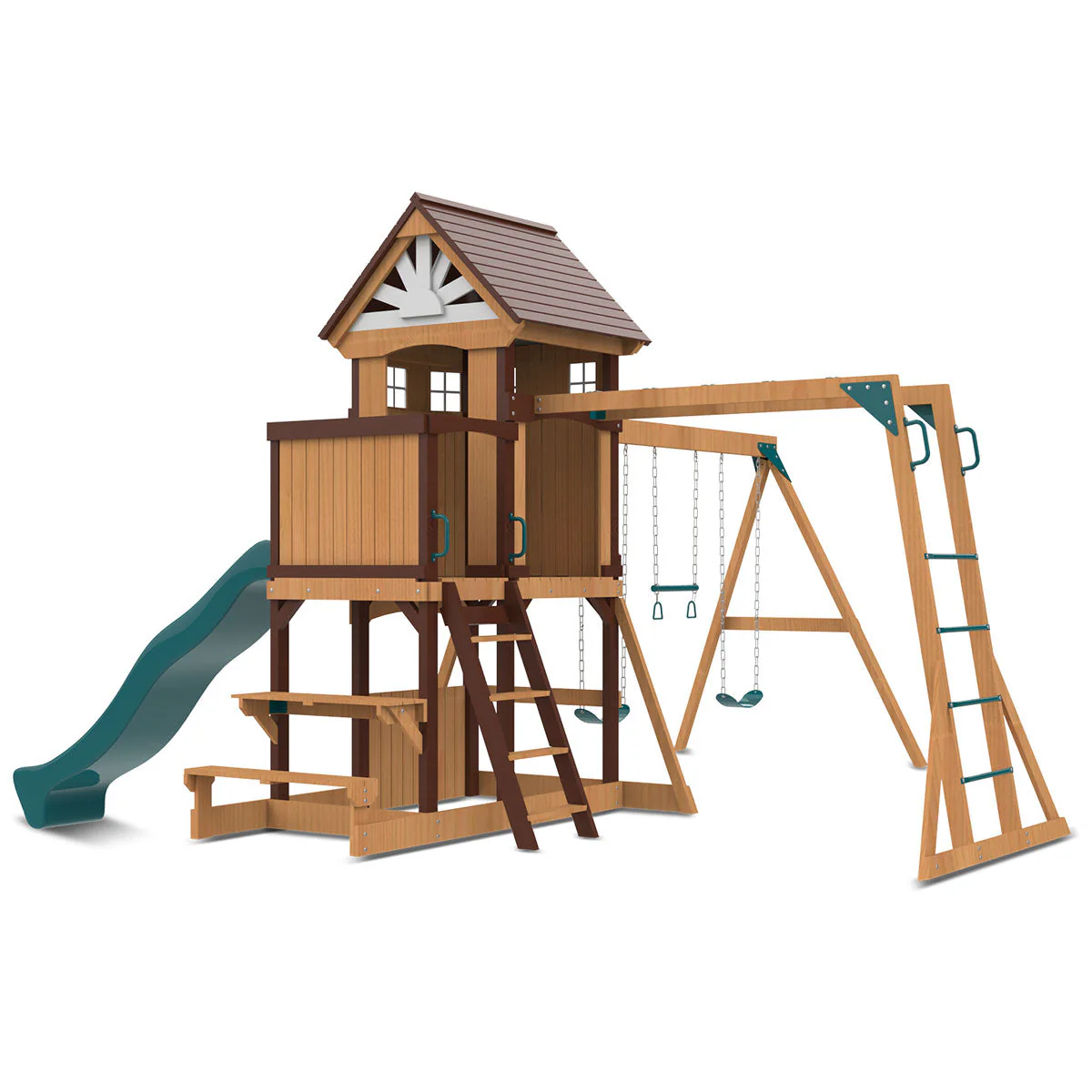 Lifespan Kids Meer Brook Play Centre Set with 2.2m Green Slide - Image 4
