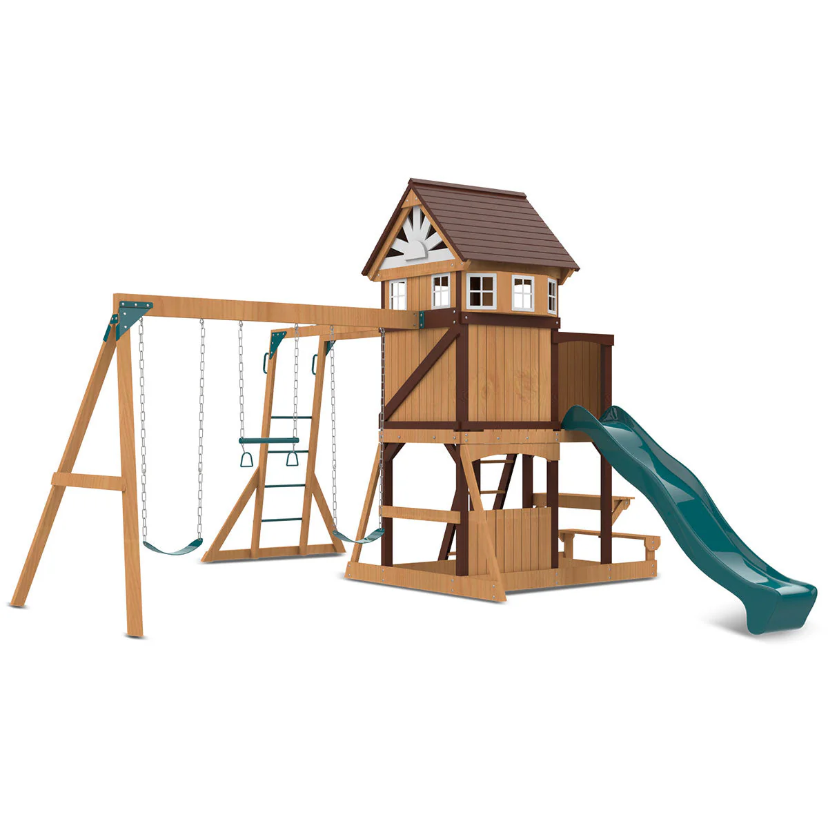 Lifespan Kids Meer Brook Play Centre Set with 2.2m Green Slide - Image 6