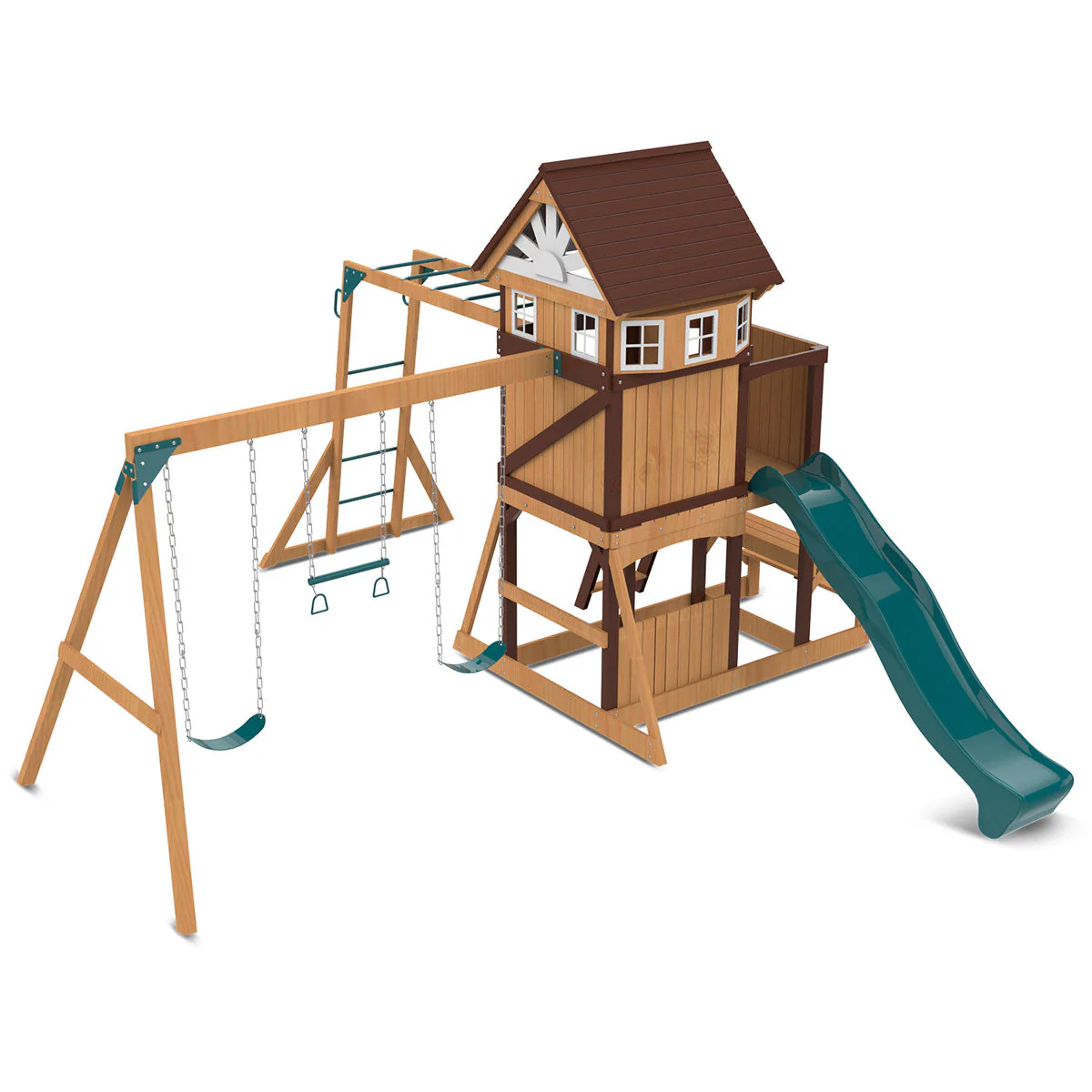 Lifespan Kids Meer Brook Play Centre Set with 2.2m Green Slide - Image 7