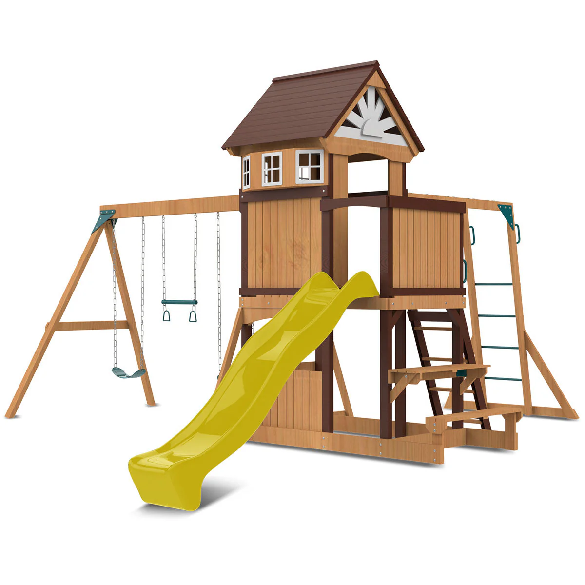 Lifespan Kids Meer Brook Play Centre Set with 2.2m Yellow Slide - Image 2