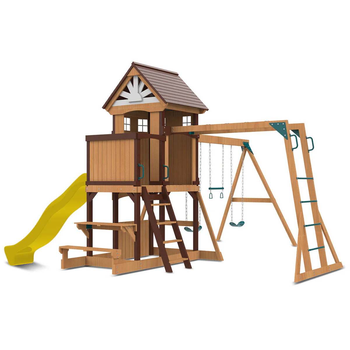 Lifespan Kids Meer Brook Play Centre Set with 2.2m Yellow Slide - Image 4