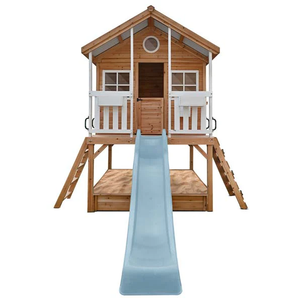Lifespan Kids Winchester Cubby House Elevated 1.2m with 2.2m Slide Pastel Blue - Image 3
