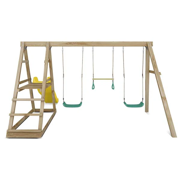 Lifespan Kids Winston Swing Set with Climb & 1.8m Slide Yellow - Image 2