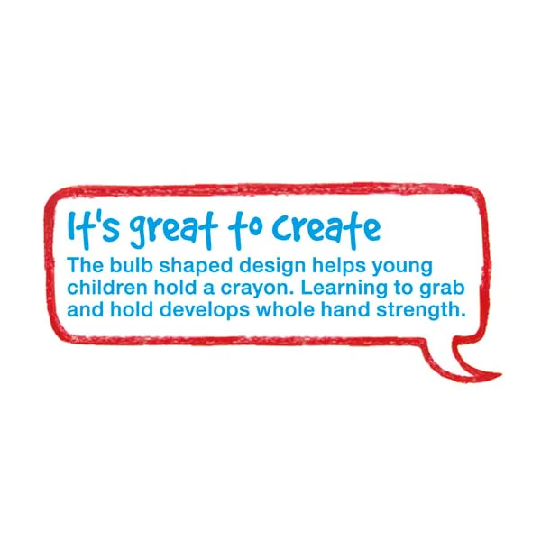 Little Creatives Easy Grasp Bulb Crayons Pack of 4 - Image 4
