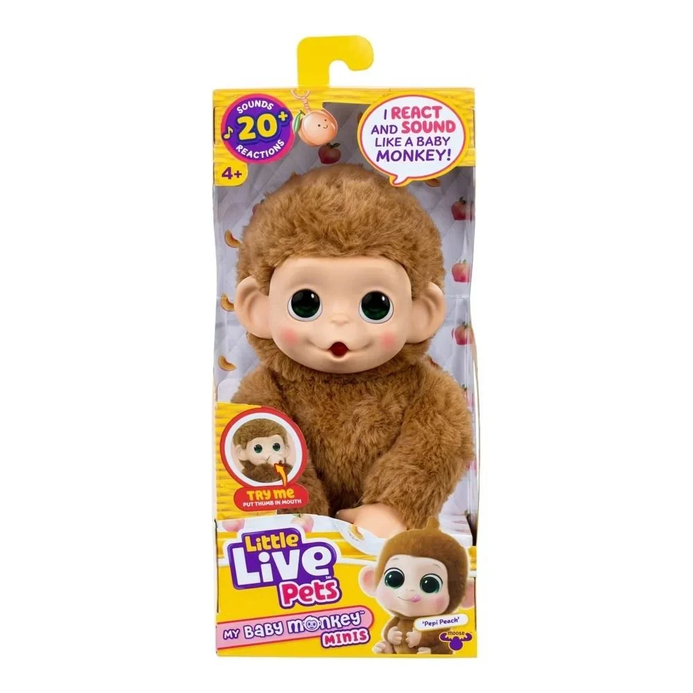 Little Live Pets My Baby Mini Monkeys Pepi Peach