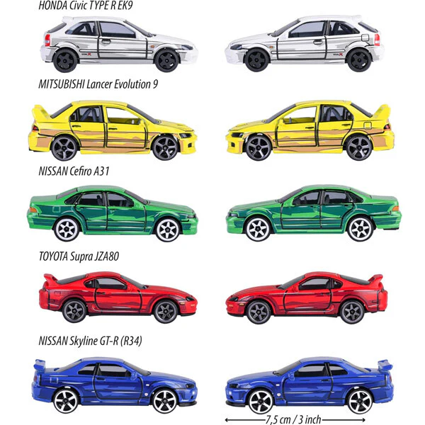 Majorette Japan Series 5pce Vehicle Gift Pack - Image 2