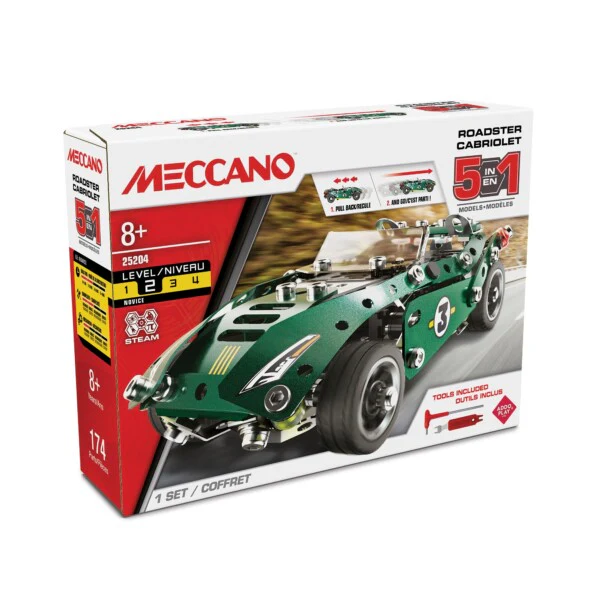 Meccano 5 Multi Model Set - Roadster - Image 2
