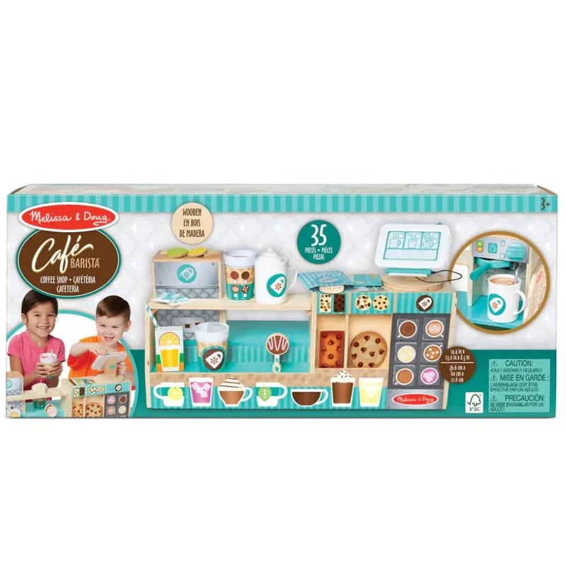 Melissa & Doug Cafe Barista Coffee Shop Playset - Image 2