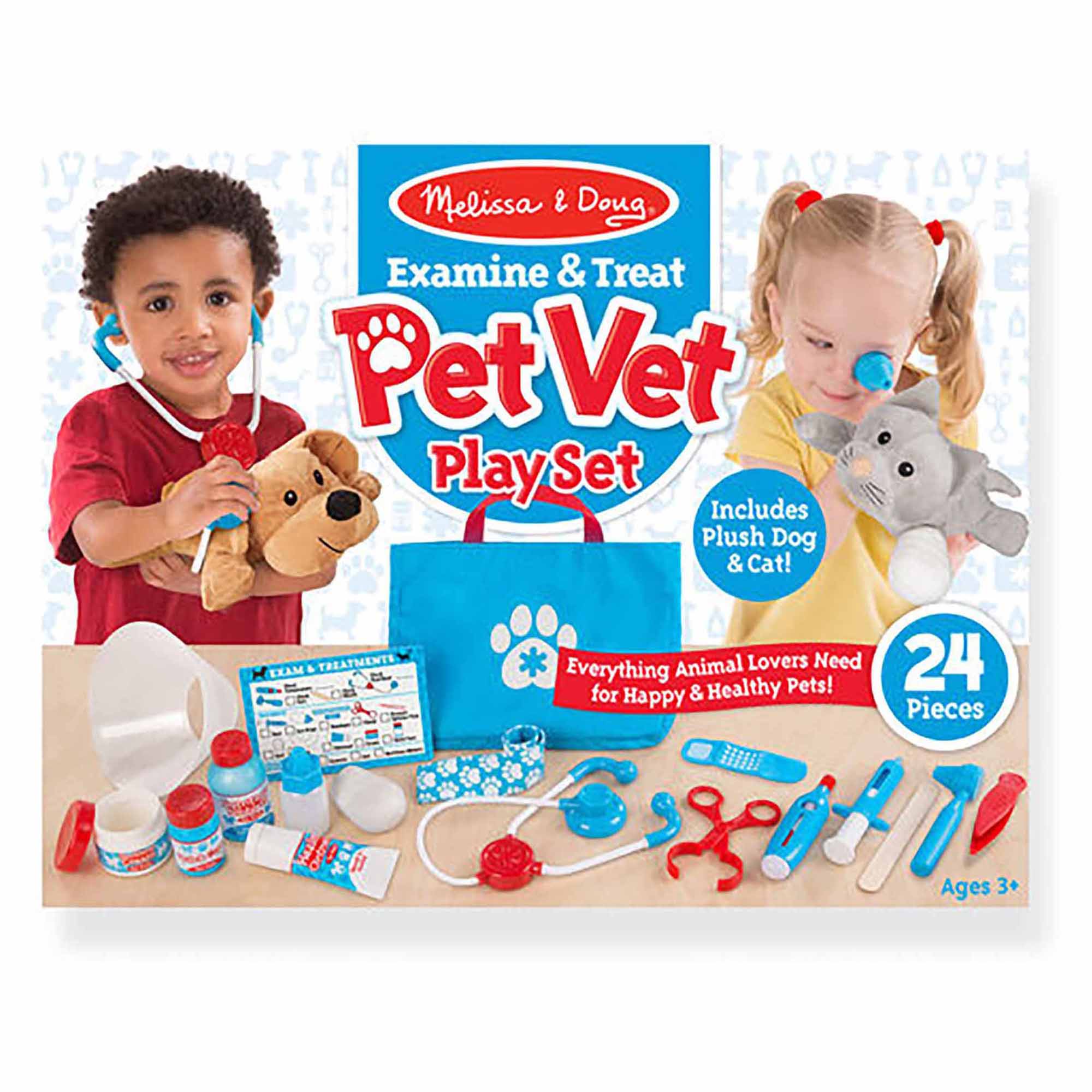 Melissa & Doug Examine & Treat Pet Vet Play Set - Image 2