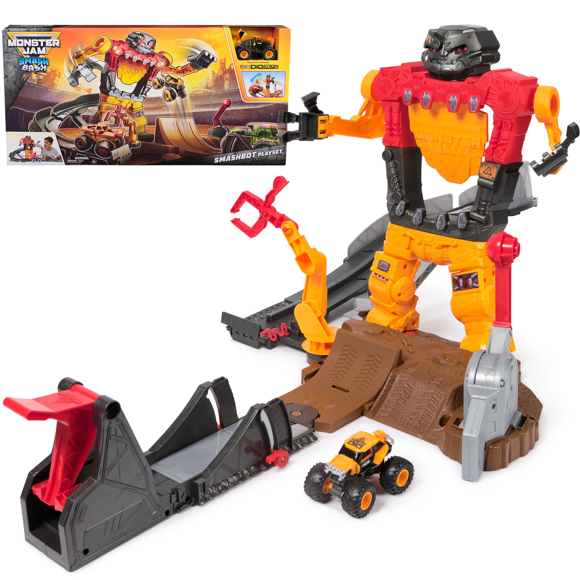Monster Jam 1:64 Smash & Bash Smashbot Playset - Image 8