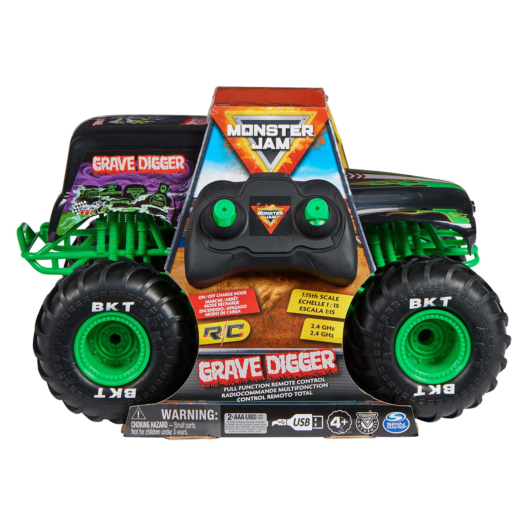 Monster Jam RC 1:15 Scale Grave Digger 2023 Truck - Image 2