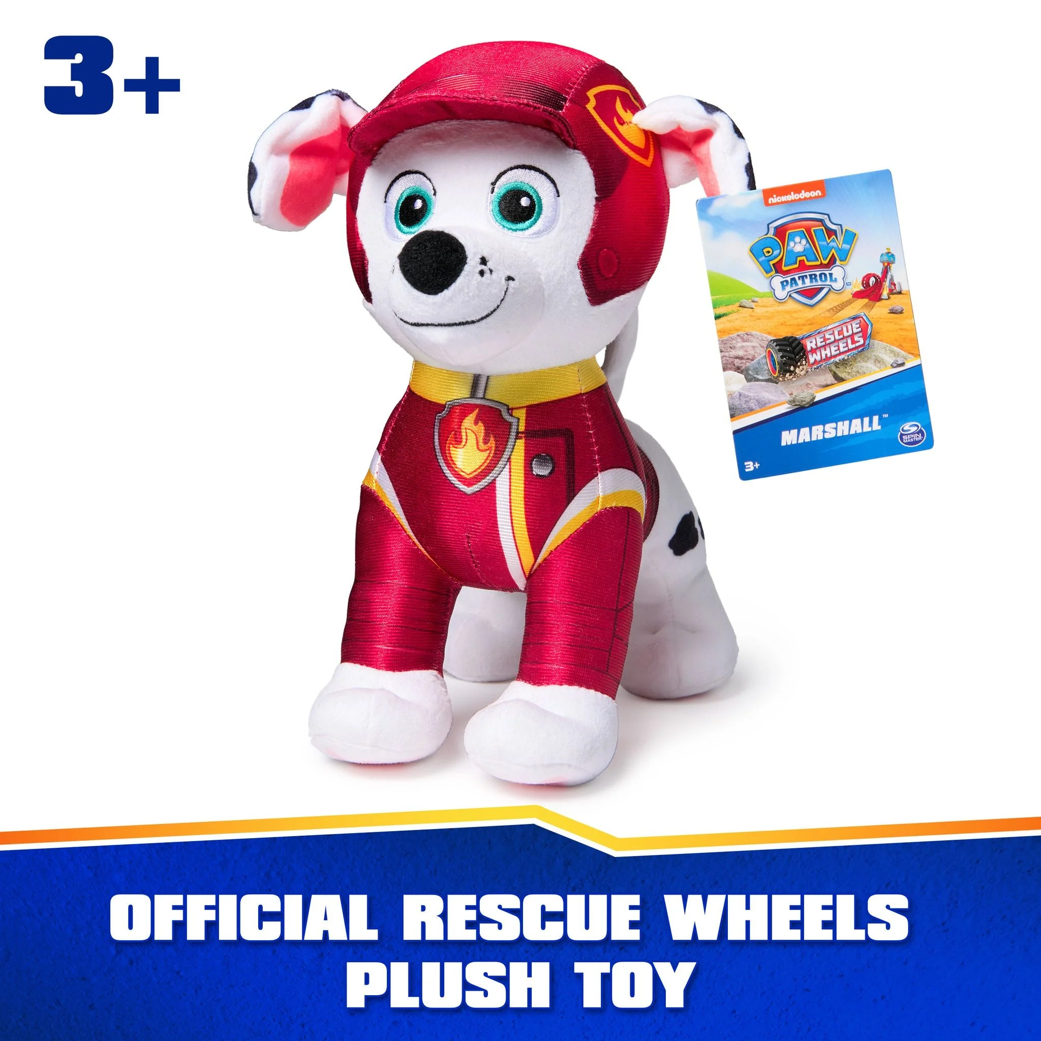 Paw Patrol Rescue Wheels Plush Marshall (8-inch) - Image 4