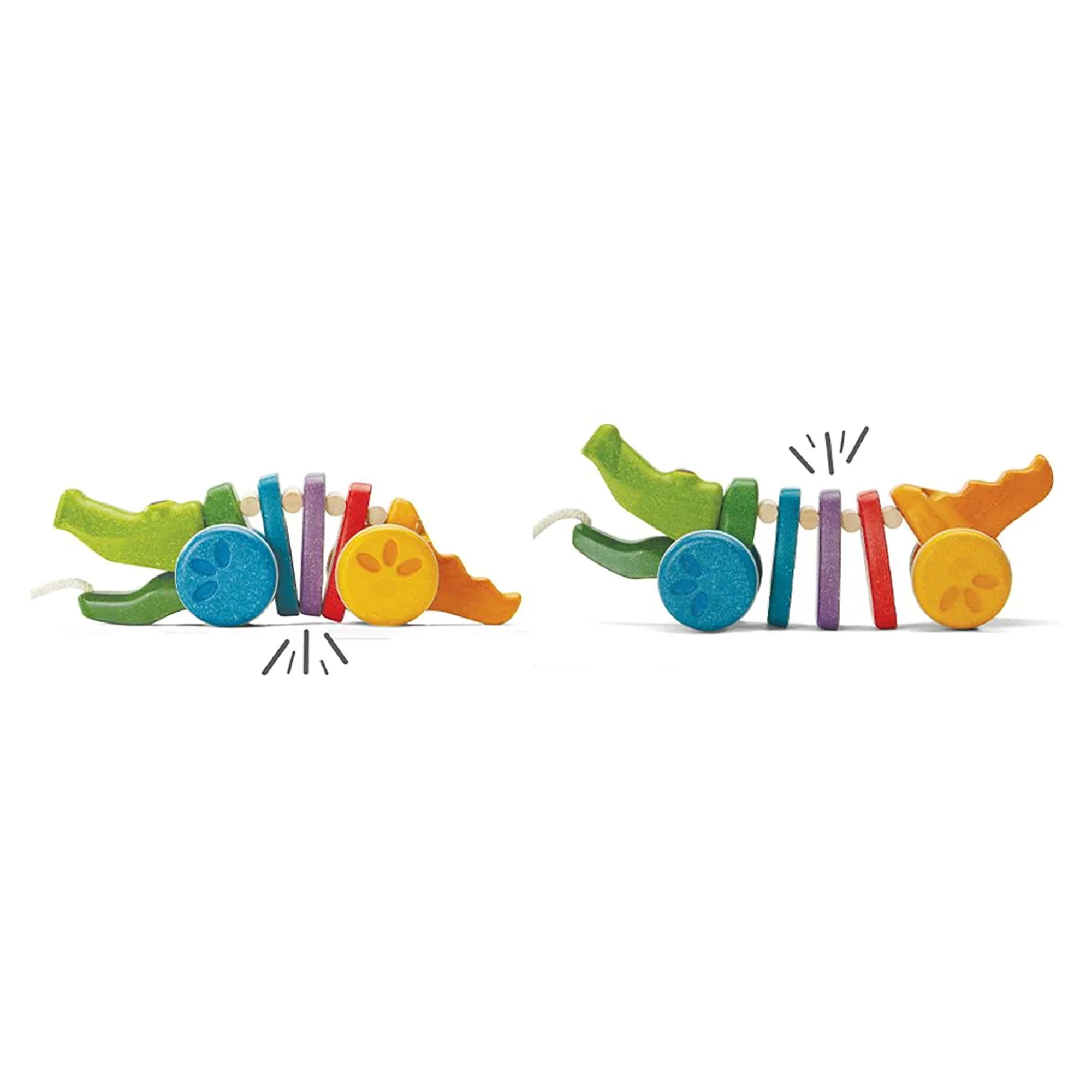 Plan Toys Rainbow Alligator Pull Along - Image 2