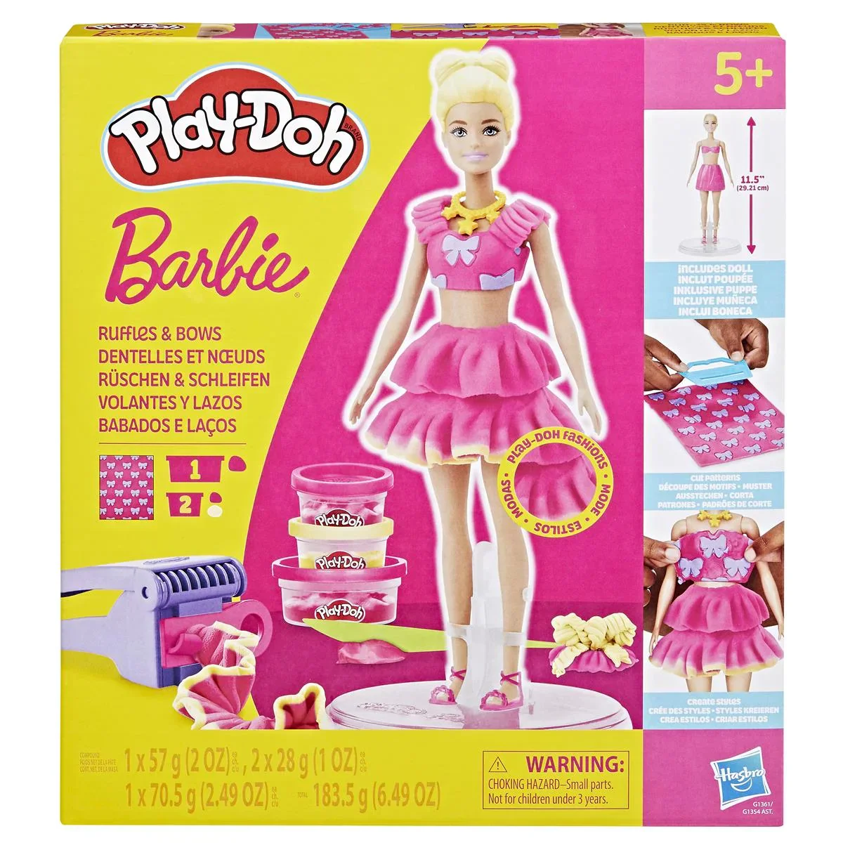 Play-Doh Barbie Ruffles and Bows Doll Set - Image 6