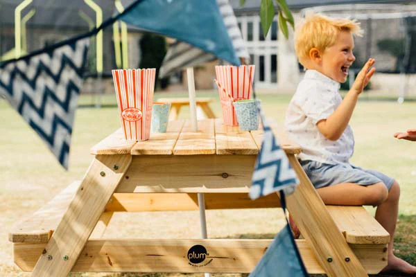 Plum Garden Picnic Table with Umbrella - Image 3
