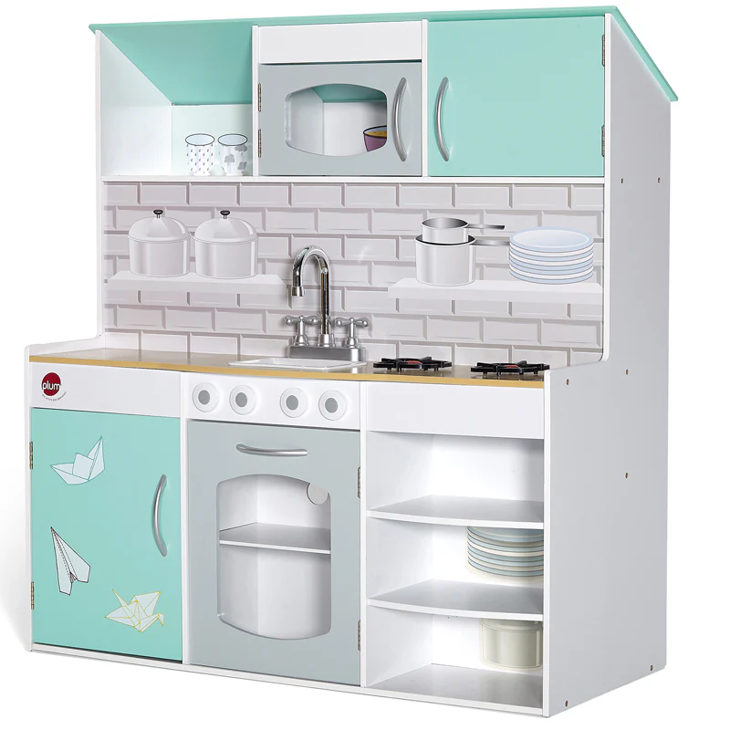 Plum Peppermint Townhouse 2-in-1 Wooden Kitchen & Dolls House - Image 2