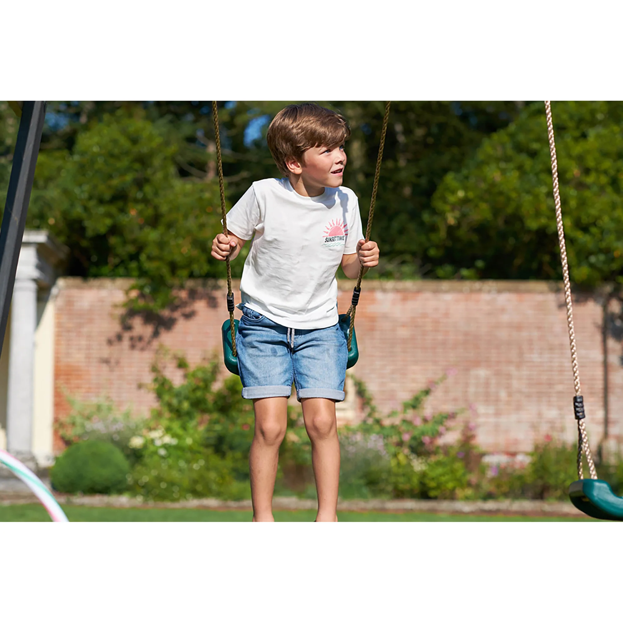Plum Tamarin Wooden Swing Set Natural - Image 6