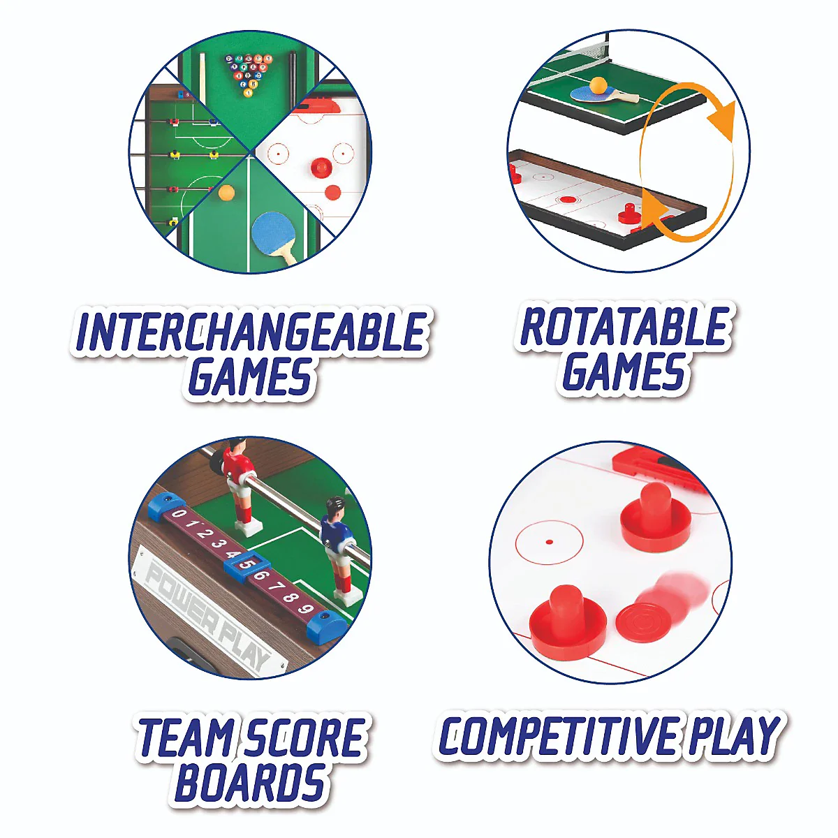 Power Play 27" 4 in 1 Games Table - Image 5