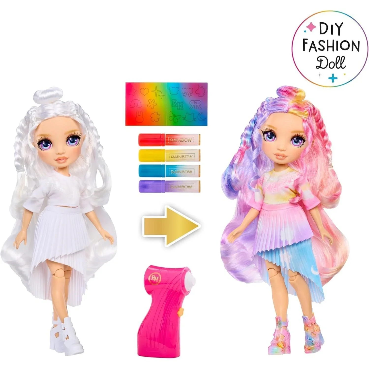 Rainbow High Air Brush & Create Fashion Dolls Purple Eyes - Image 3