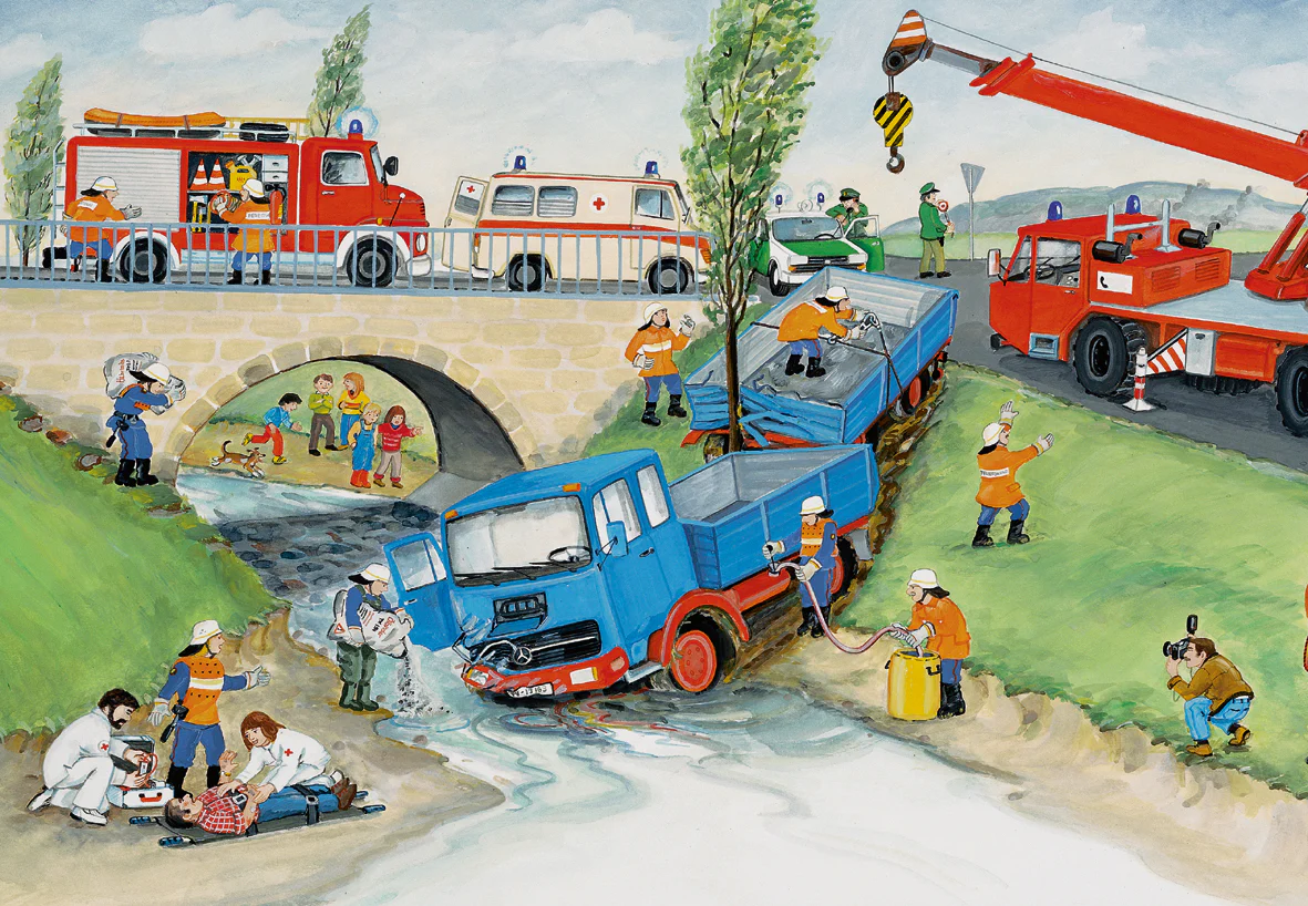 Ravensburger Busy Fire Brigade Puzzle 2x24p - Image 2