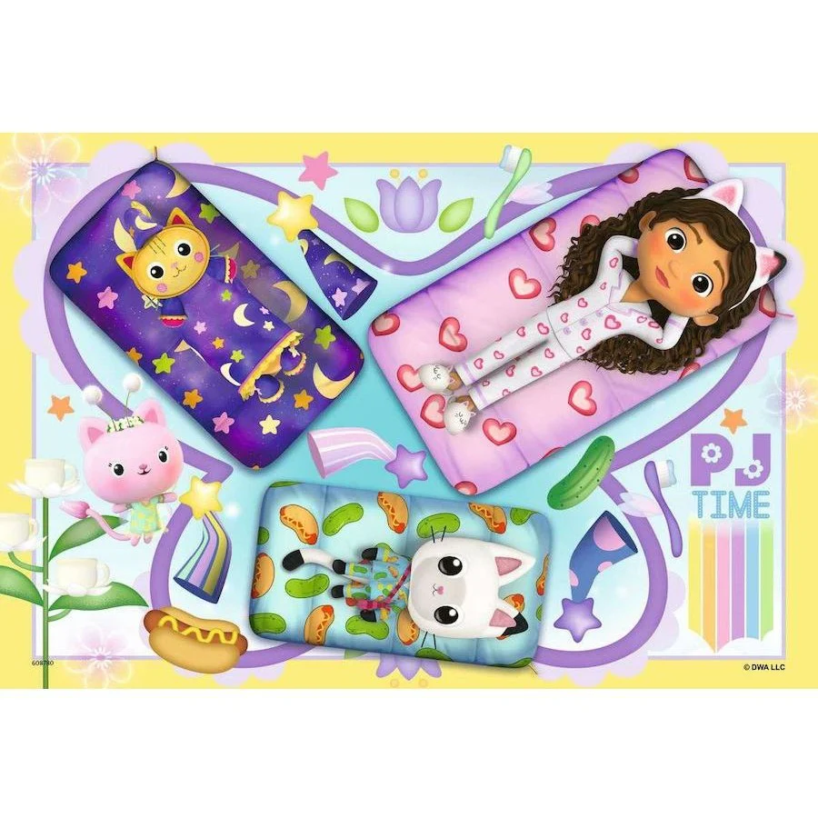 Ravensburger Gabby's Dollhouse Magical Sleepover Jigsaw Puzzle 2x12 Piece - Image 2