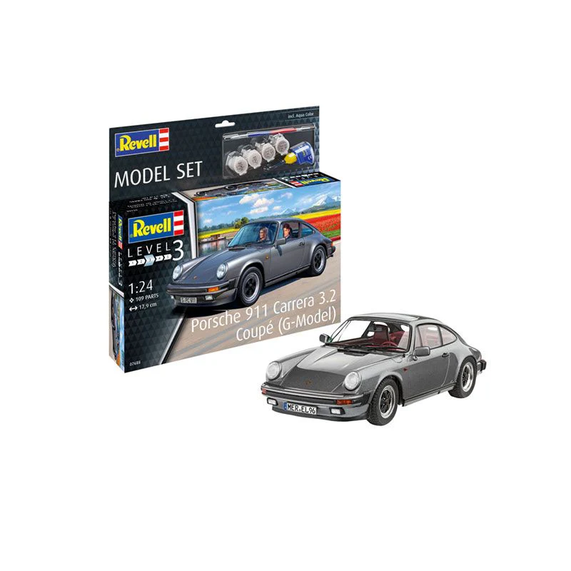 Revell 1/24 Model Set Porsche 911 Carrera 3.2 Coupe G-Model - Image 6