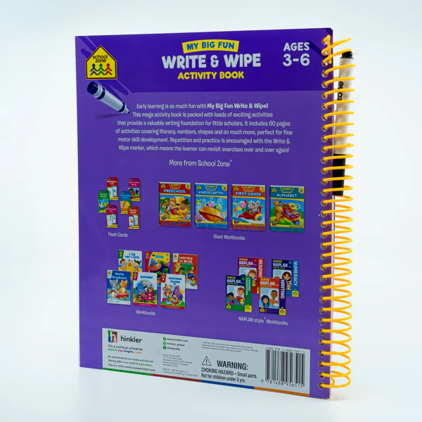 School Zone My Big Fun Write & Wipe Activity Book - Image 2