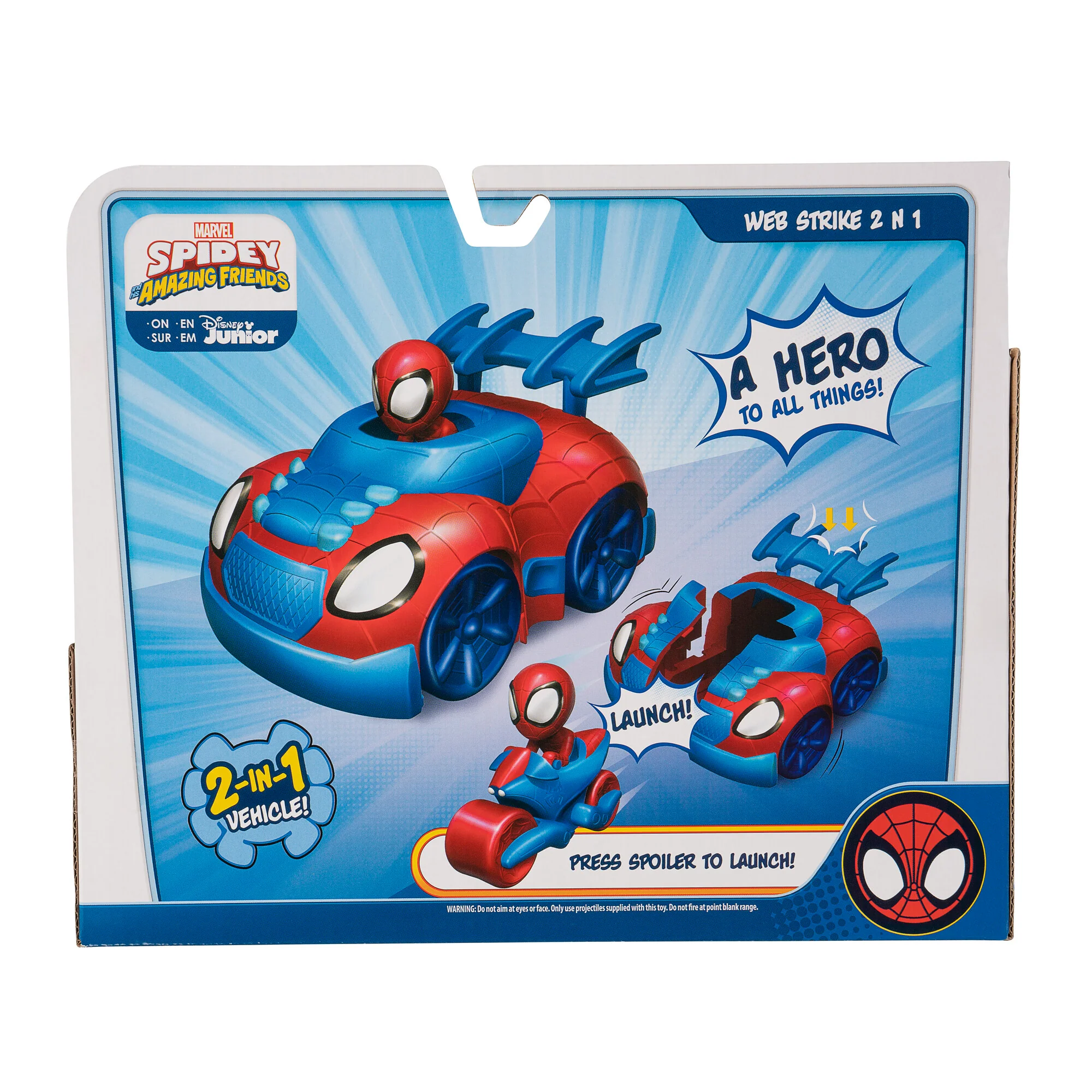 Spidey & His Amazing Friends Spidey Web Strike 2 in 1 Vehicle - Image 5