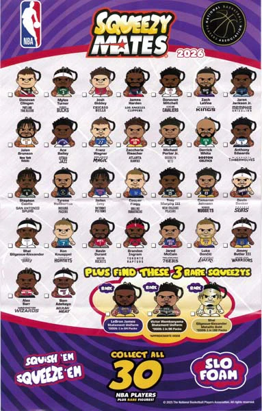 Squeezymates 2026 NBA 2.5 inch Blind Pack - Image 2