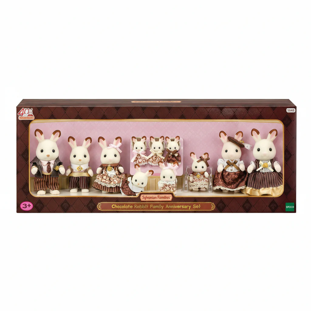 Sylvanian Families Chocolate Rabbit Family Anniversary Set