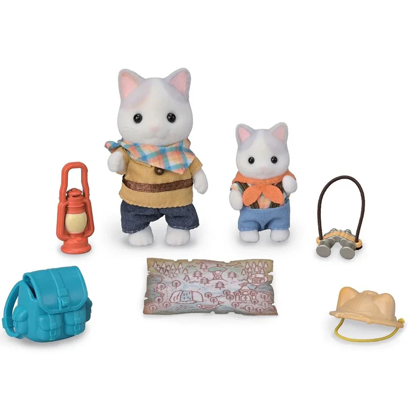 Sylvanian Families Exciting Exploration Set Latte Cat Brother & Baby - Image 2