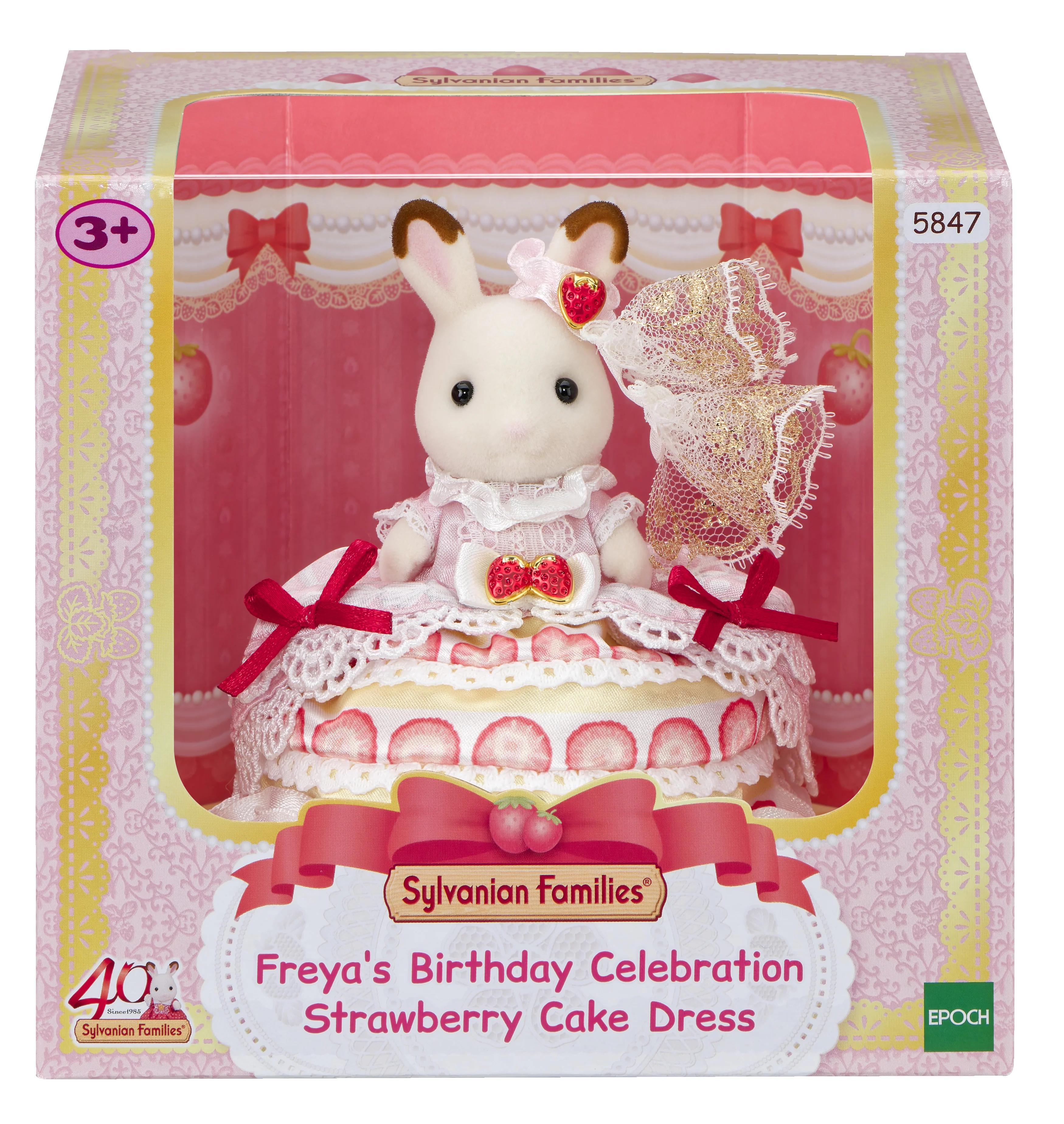Sylvanian Families Freya's Birthday - Strawberry Cake Dress - Image 2