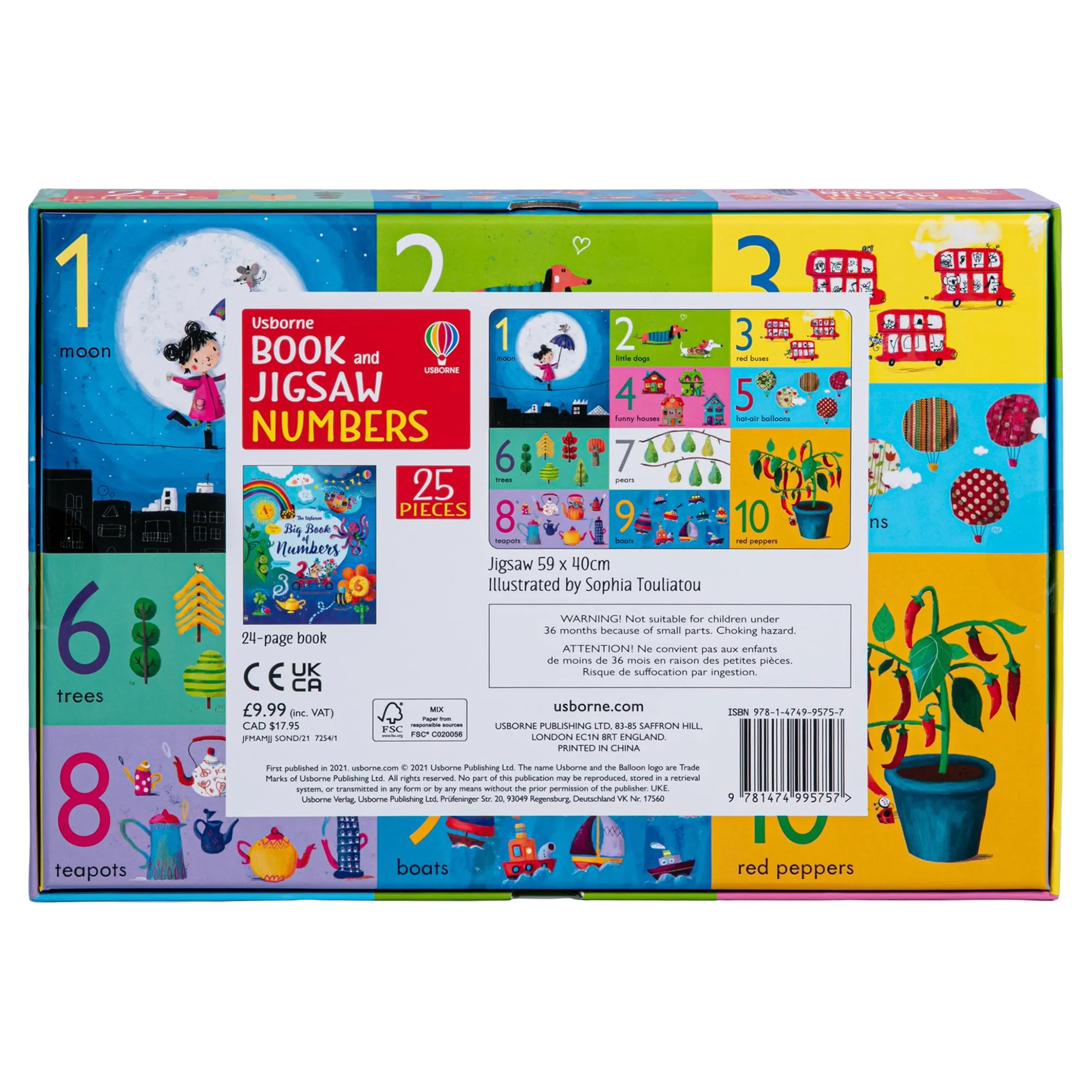 Usborne Book and 25 Piece Jigsaw Numbers - Image 4