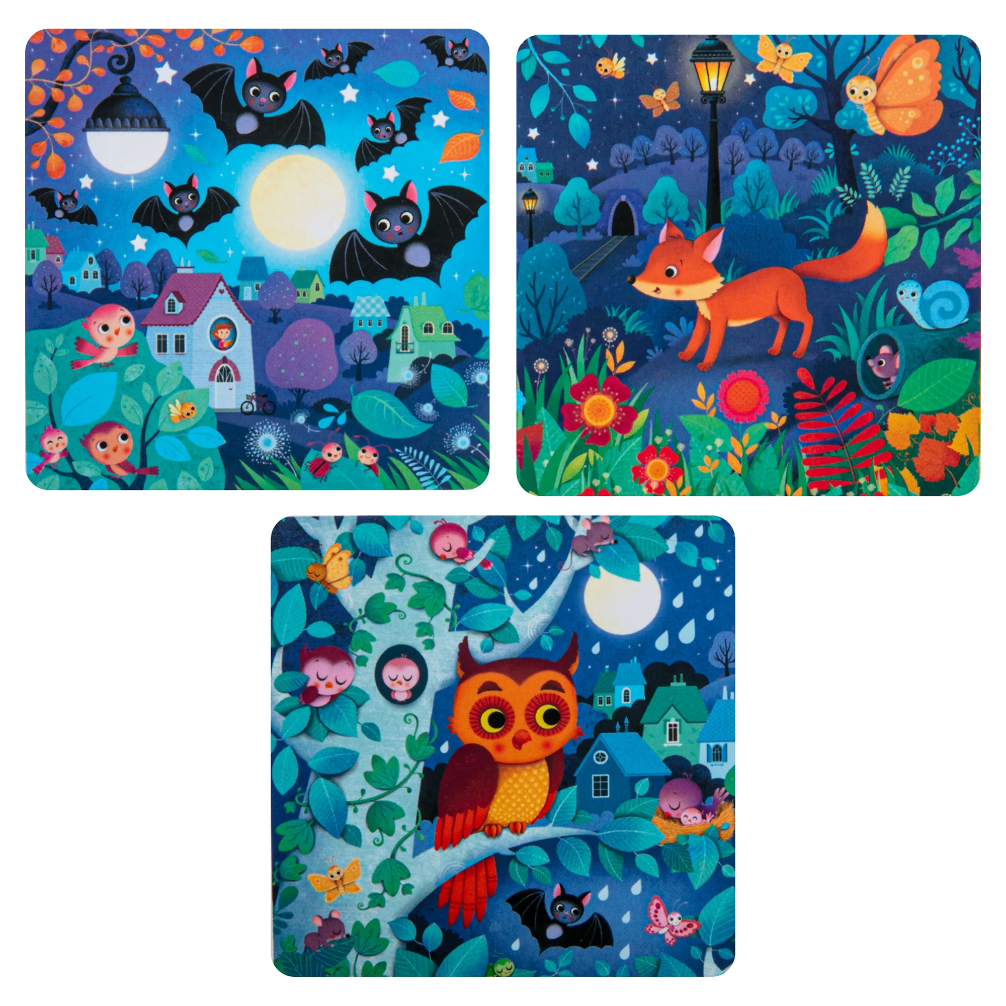Usborne Book & 3 Jigsaw Puzzles Night time - Image 4