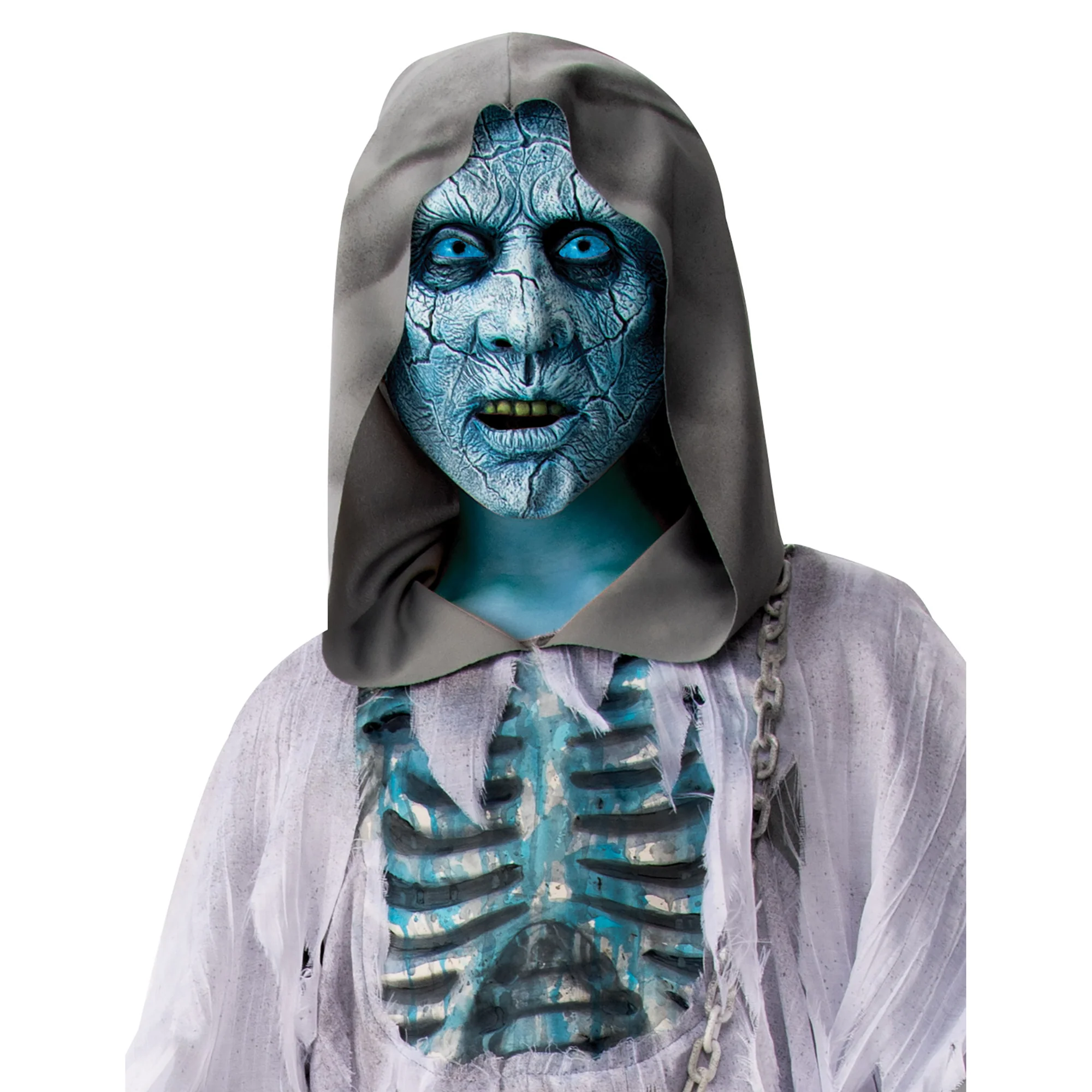 White Demon Hooded Robe Costume - Image 2