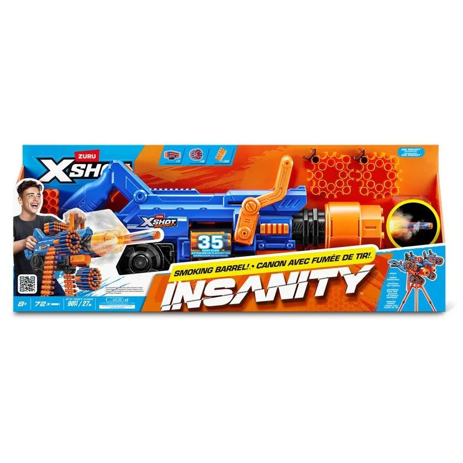 X-SHOT Insanity Motorised Smoking Barrel with 72 Darts - Image 5