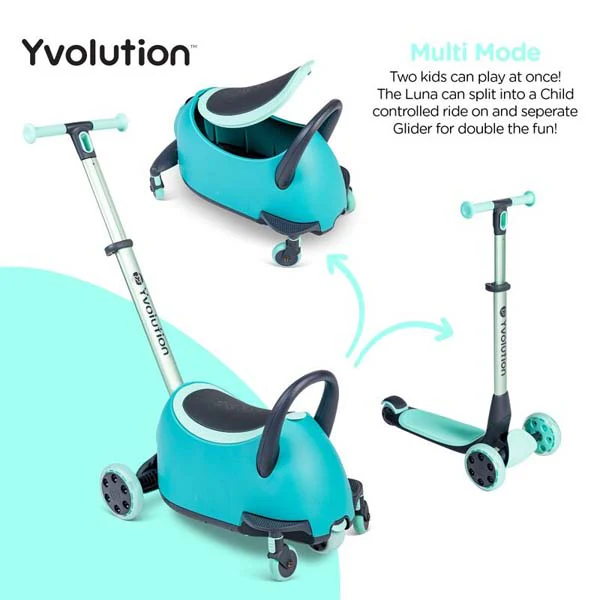 Yvolution Glider Luna 5 in 1 Ride On Green - Image 5