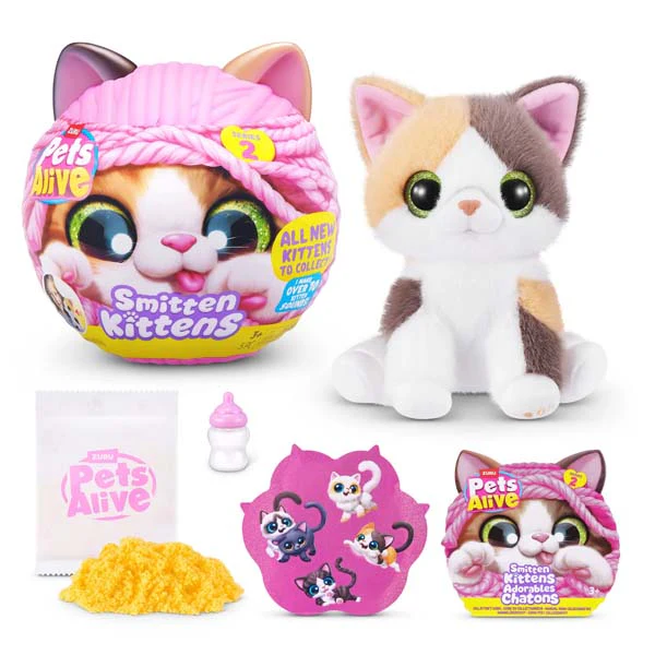 ZURU Pet's Alive Smitten Kittens Interactive Plush Series 2 assorted - Image 2